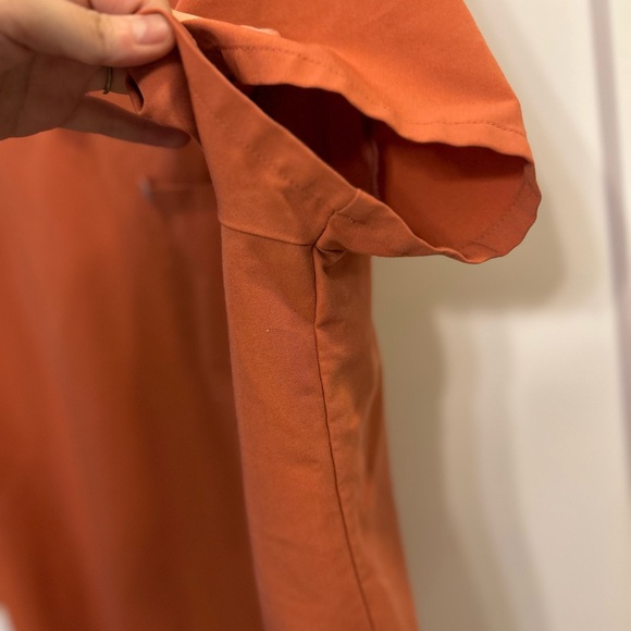 Figs Technical Collection Catarina Burnt Orange Scrub Top - Picture 3 of 9